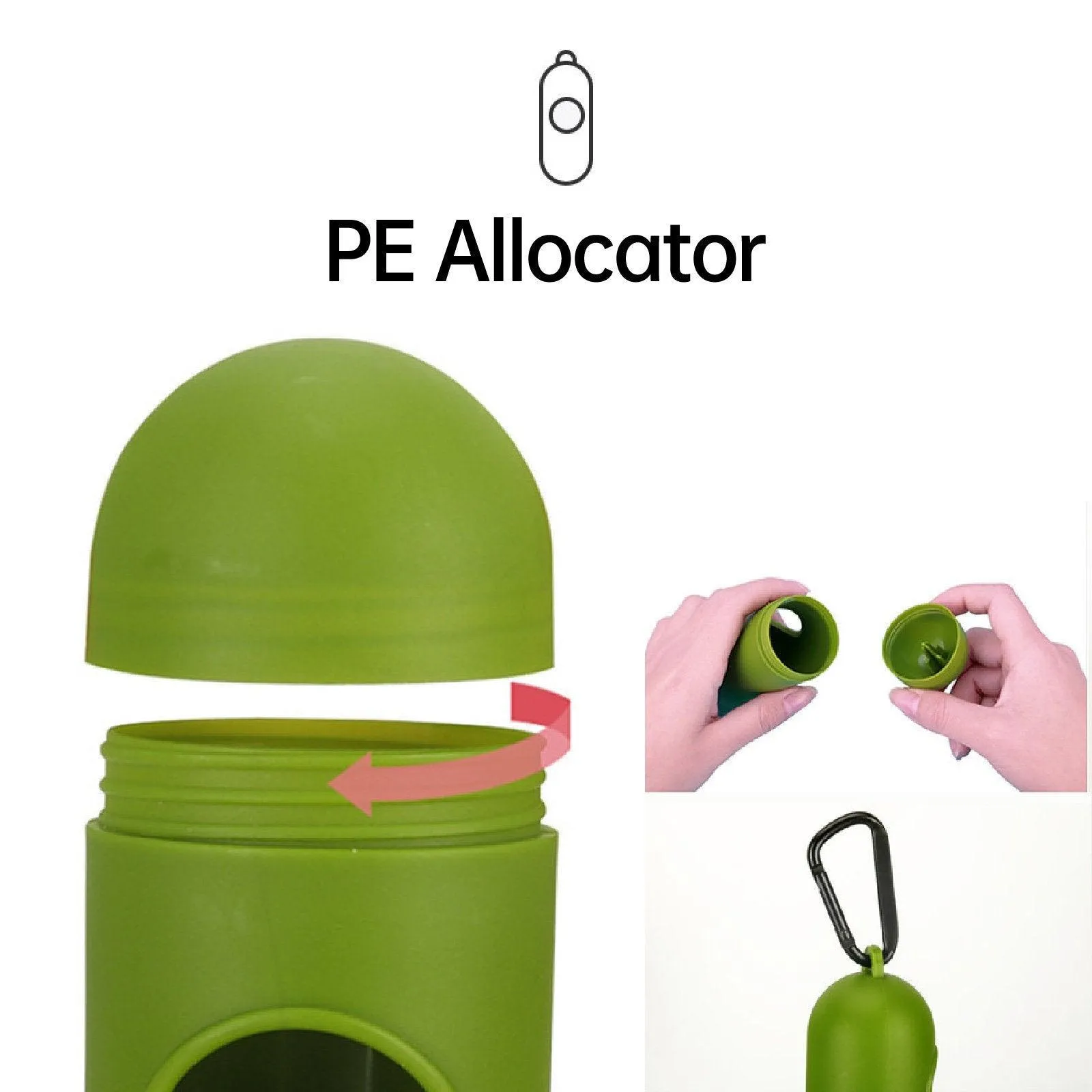 Degradable Pet Waste Bags Green 4 Rolls 1 Dispenser