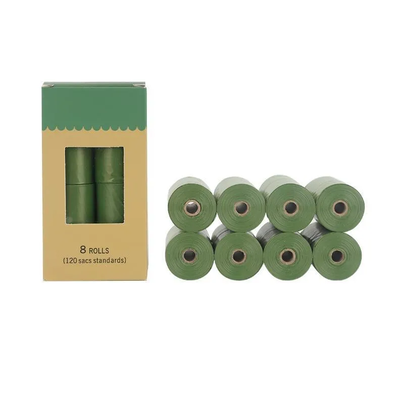 Degradable Pet Waste Bags Green 4 Rolls 1 Dispenser