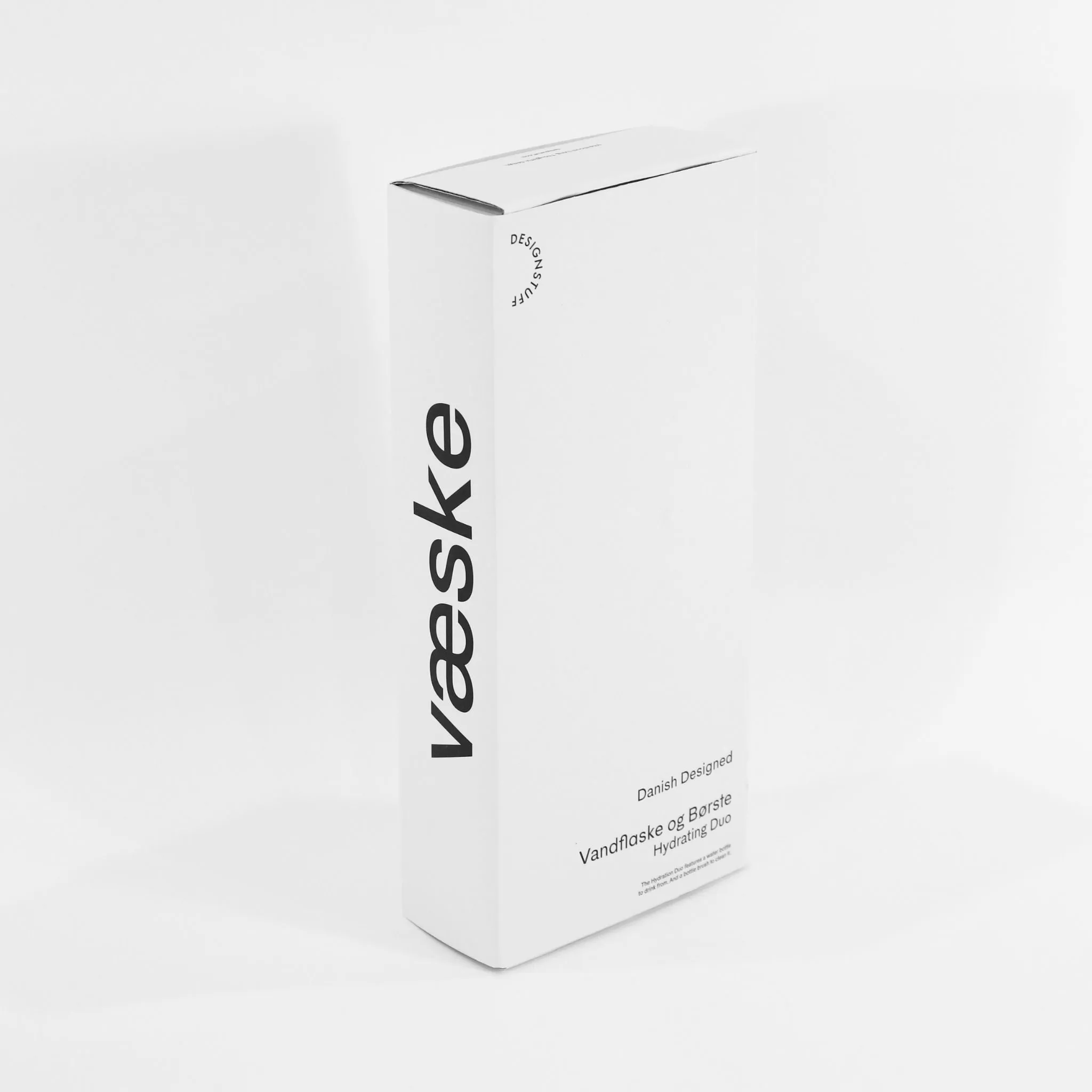 DESIGNSTUFF Hydration Duo, Bottle Brush & Water Bottle Gift Set, White