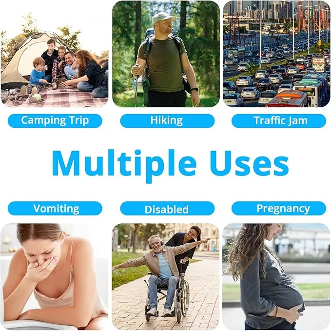 Disposable Urine Bag for Travel - 900ML Portable Pee Bags for Women Men 12 PCS/24PCS Emergency Vomit Bags Unisex Urinal Toilet Bag for Car Camping, Road Trip,Traffic Jams, Pregnant, Kids, Patient