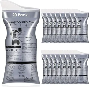 Disposable Urine Bags, 12/20 Pack Pee Bags for Travel for Women Men, Emergency Toilet Pee Bags, Portable Urinal Bag Vomit Bag for Traffic Jams, Camping, Hiking, Pregnant, Patient, Kids