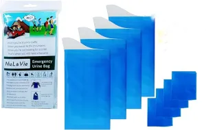 Disposable Urine Bags for Men,Women and Children-Leakproof Travel Emergency Pee,Vomit Bag 4-Pack - Portable for Traffic Jam, Car, Camping
