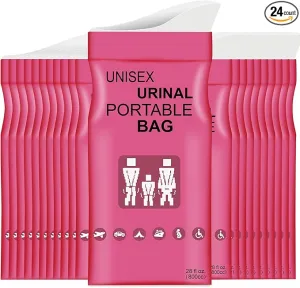 Disposable Urine Bags with Absorbent Pad in Portable Urinal Pee Bags Resealable Unisex for Traffic Jam Travelling On-The-go