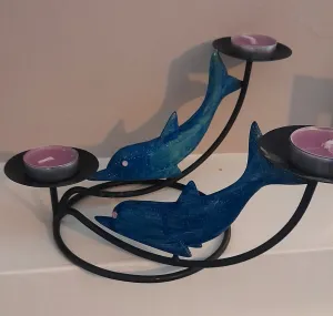 Dolphin tea light candle holder