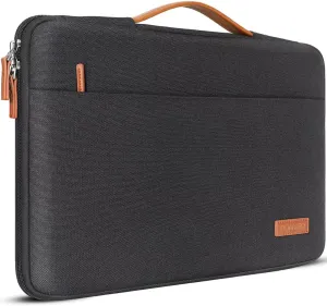 DOMISO 16 inch Laptop Sleeve Canvas Notebook Portable Carrying Bag Case Handbag for 16" Dell/HP Pavilion Envy/ThinkPad IdeaPad/ASUS Vivobook,Black