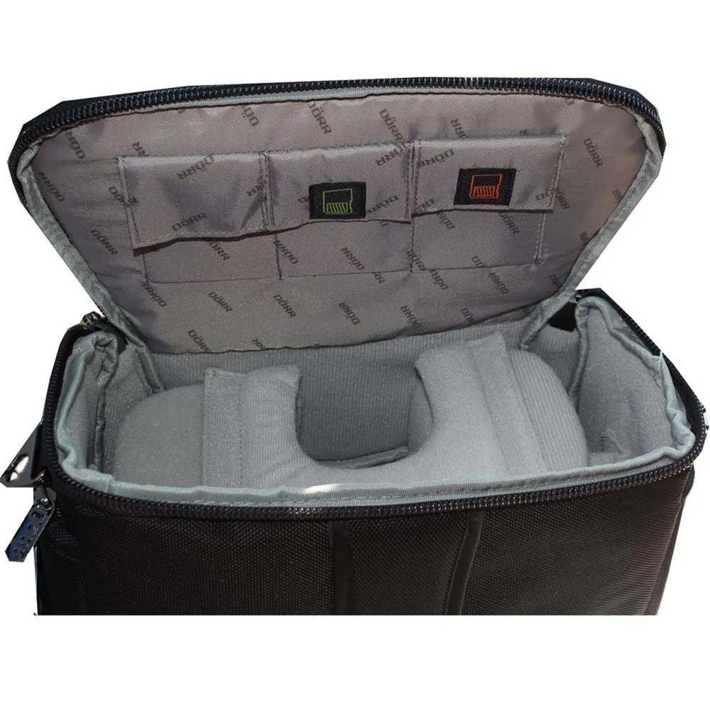 Dorr Yuma Extra Large DSLR Camera Bag - Black and Silver