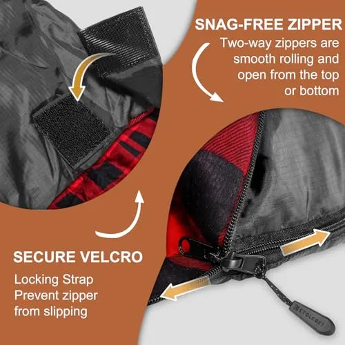 Double Sleeping Bag for Adults Kids Camping,XL Queen Size Sleeping Bags