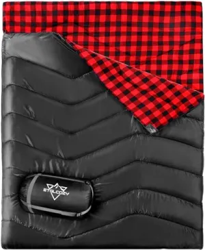 Double Sleeping Bag for Adults Kids Camping,XL Queen Size Sleeping Bags