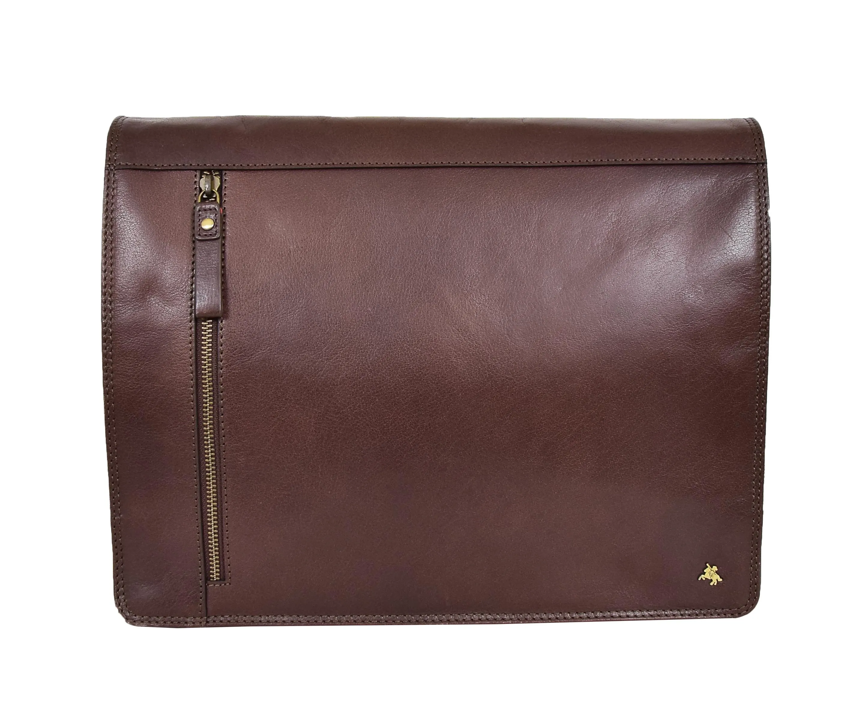 DR384 Men's Leather Cross Body Satchel Bag Brown