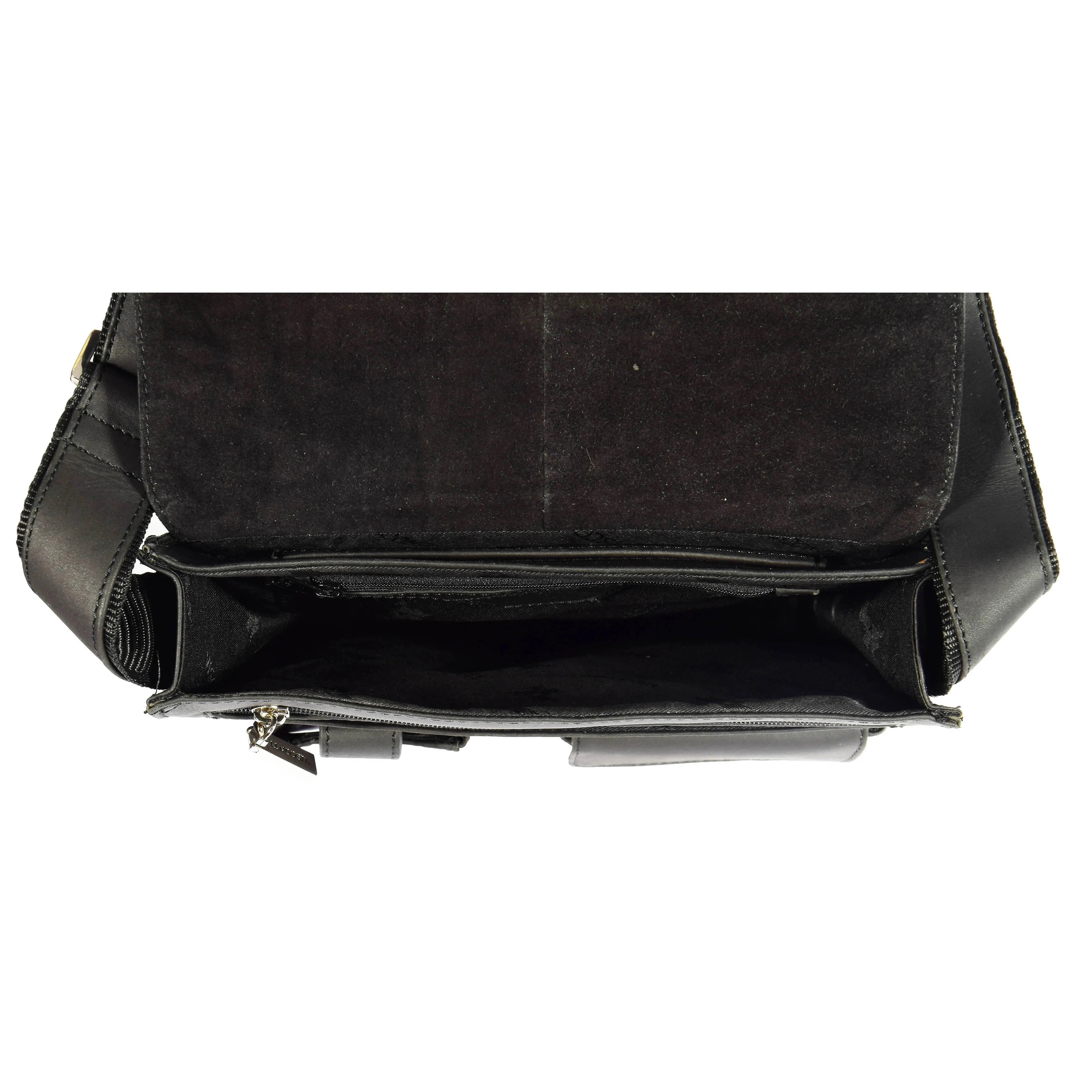 DR391 Men's Leather Satchel Cross Body Bag Black