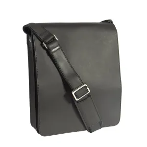 DR391 Men's Leather Satchel Cross Body Bag Black