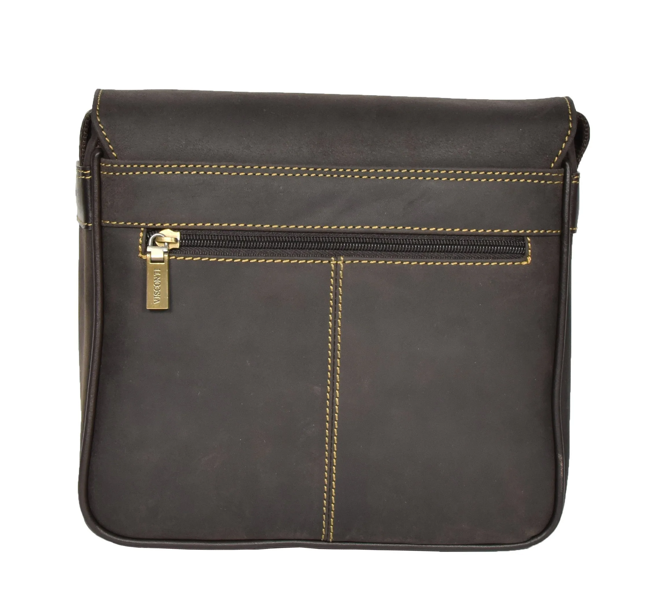 DR393 Satchel Style Leather Flight Bag Brown