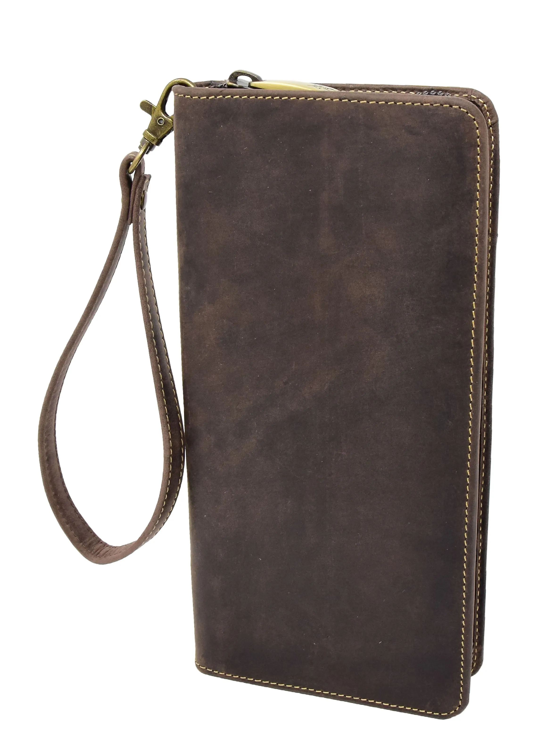 DR405 Vintage Leather Travel Documents Wallet Brown