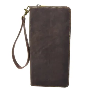 DR405 Vintage Leather Travel Documents Wallet Brown