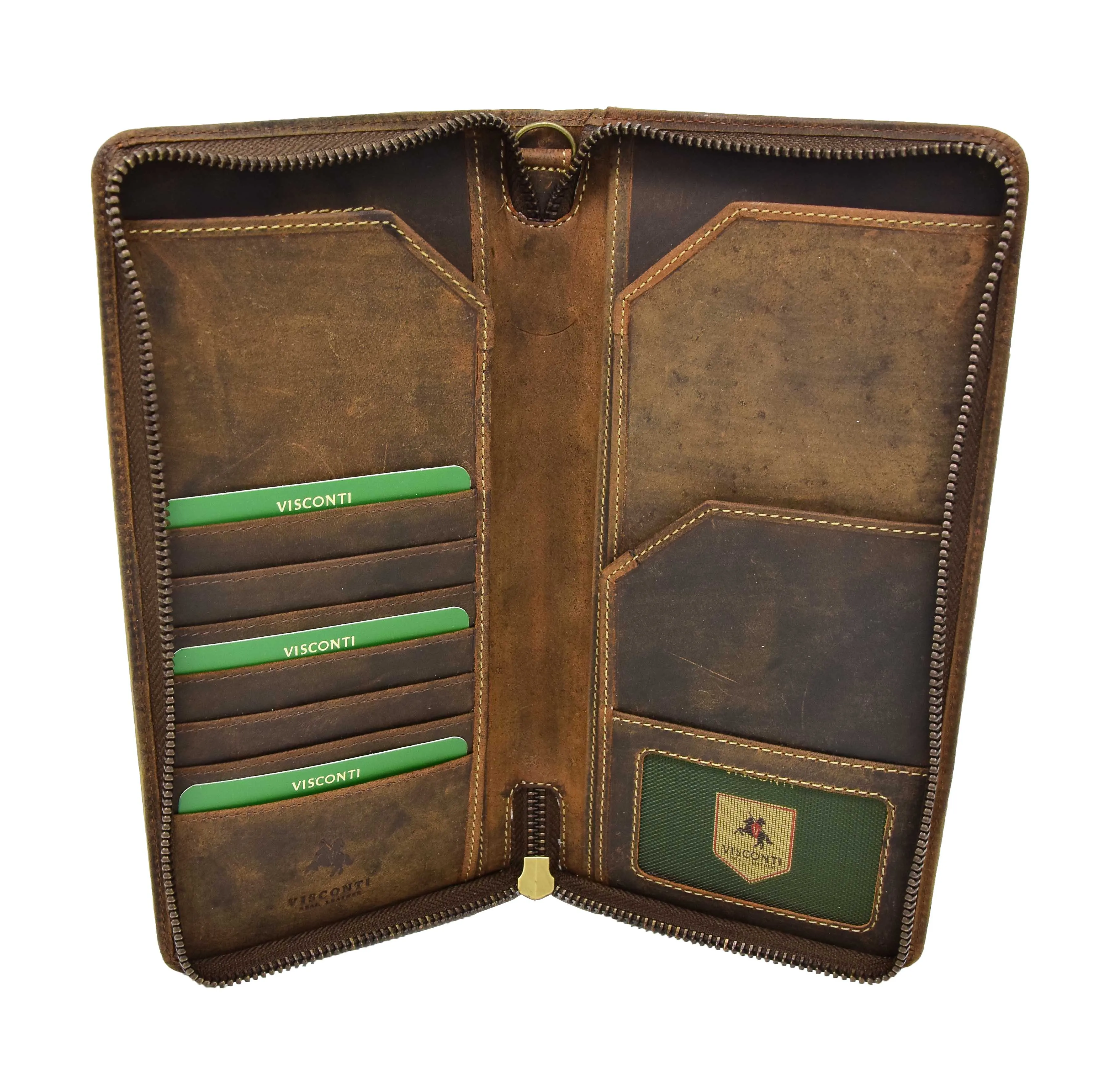 DR405 Vintage Leather Travel Documents Wallet Tan