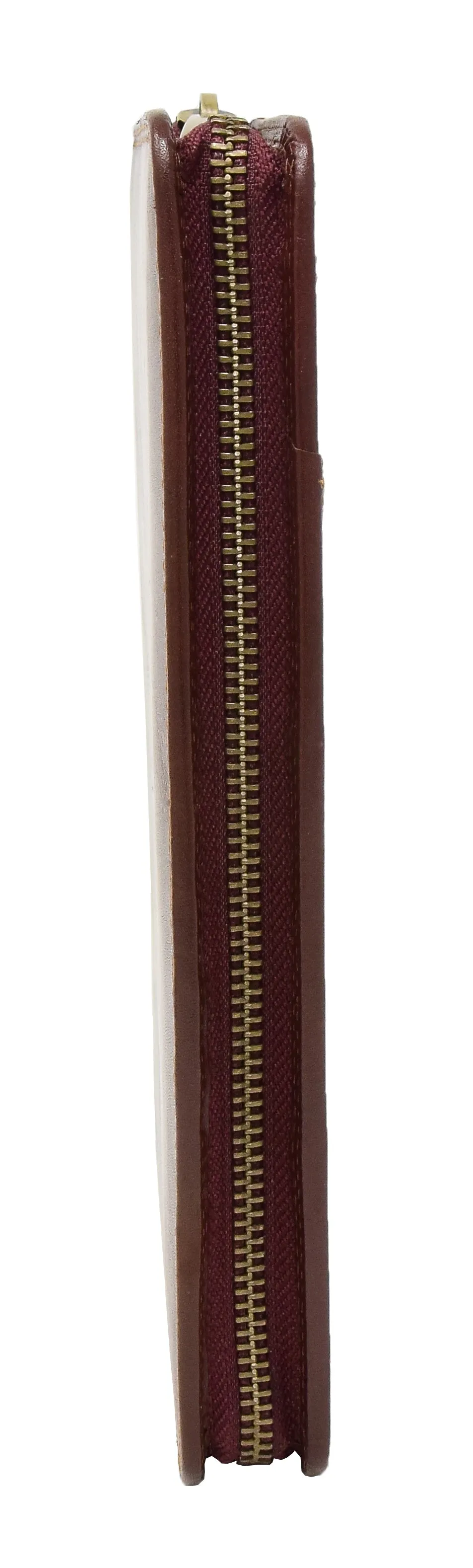 DR433 Exclusive Leather Passport Travel Wallet Brown