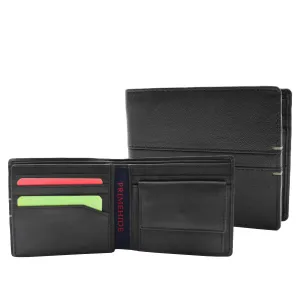DR441 Men's Real Leather Bifold Wallet Black