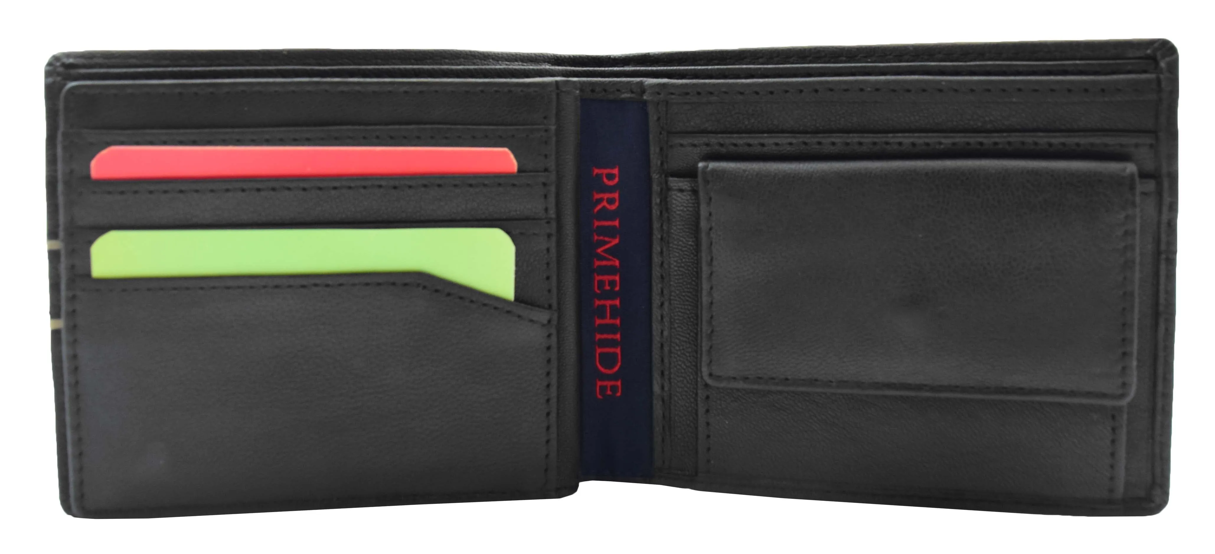 DR441 Men's Real Leather Bifold Wallet Black