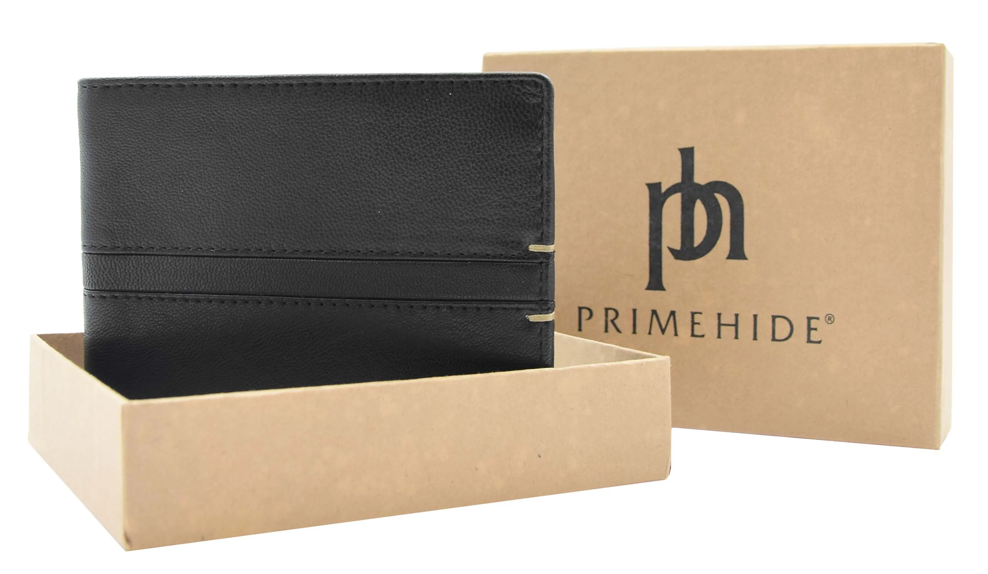 DR442 Men's Leather Wallet Slim Bifold Rfid Safe Credit Card Black