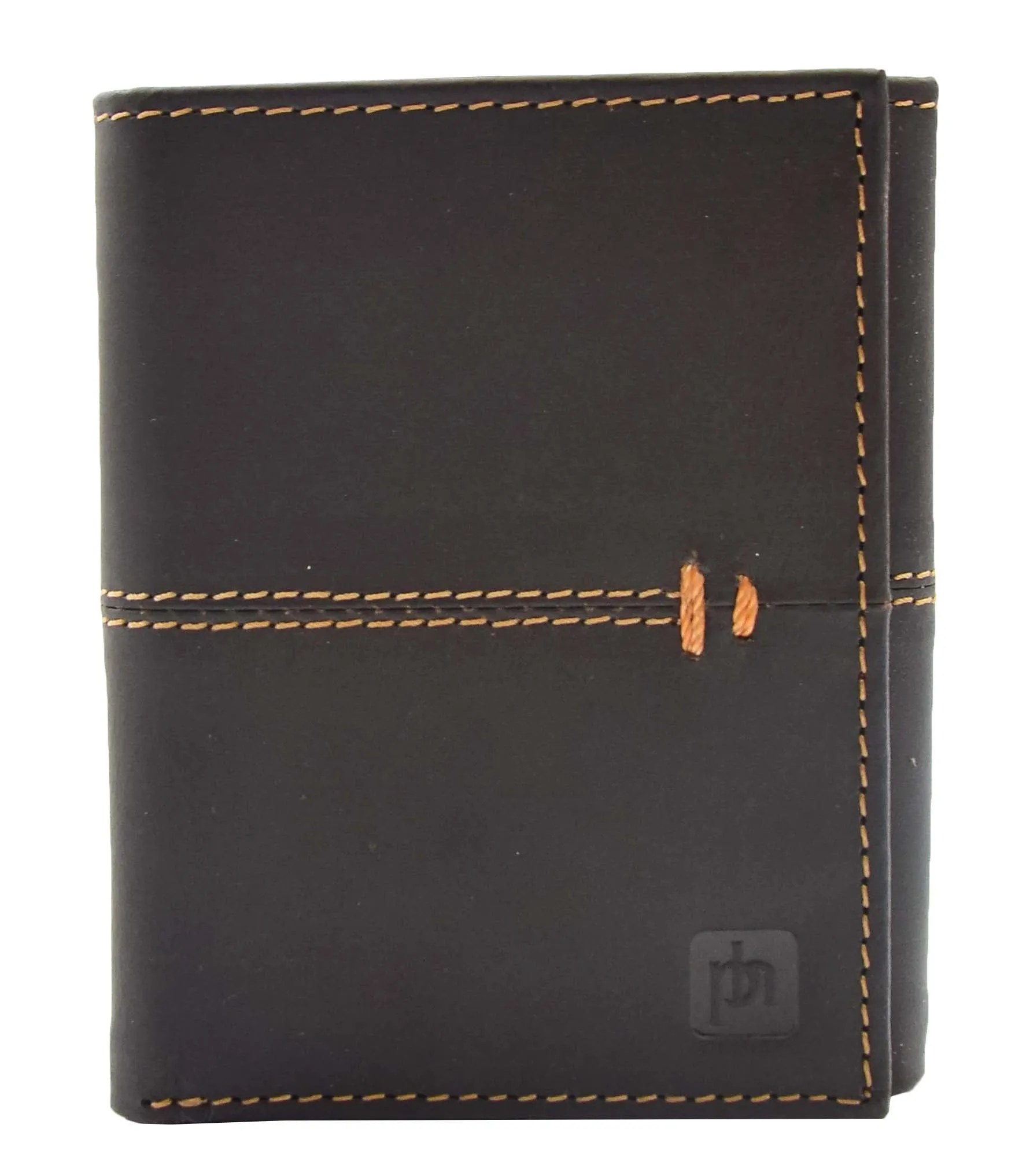 DR445 Men's Real Leather Slim Trifold Wallet Brown