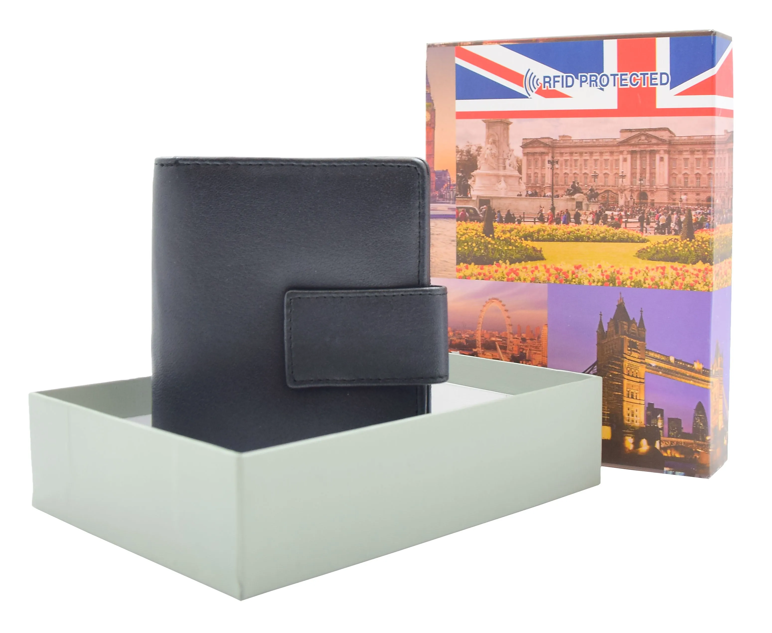 DR447 Women's Leather Purse Booklet Style Wallet Black