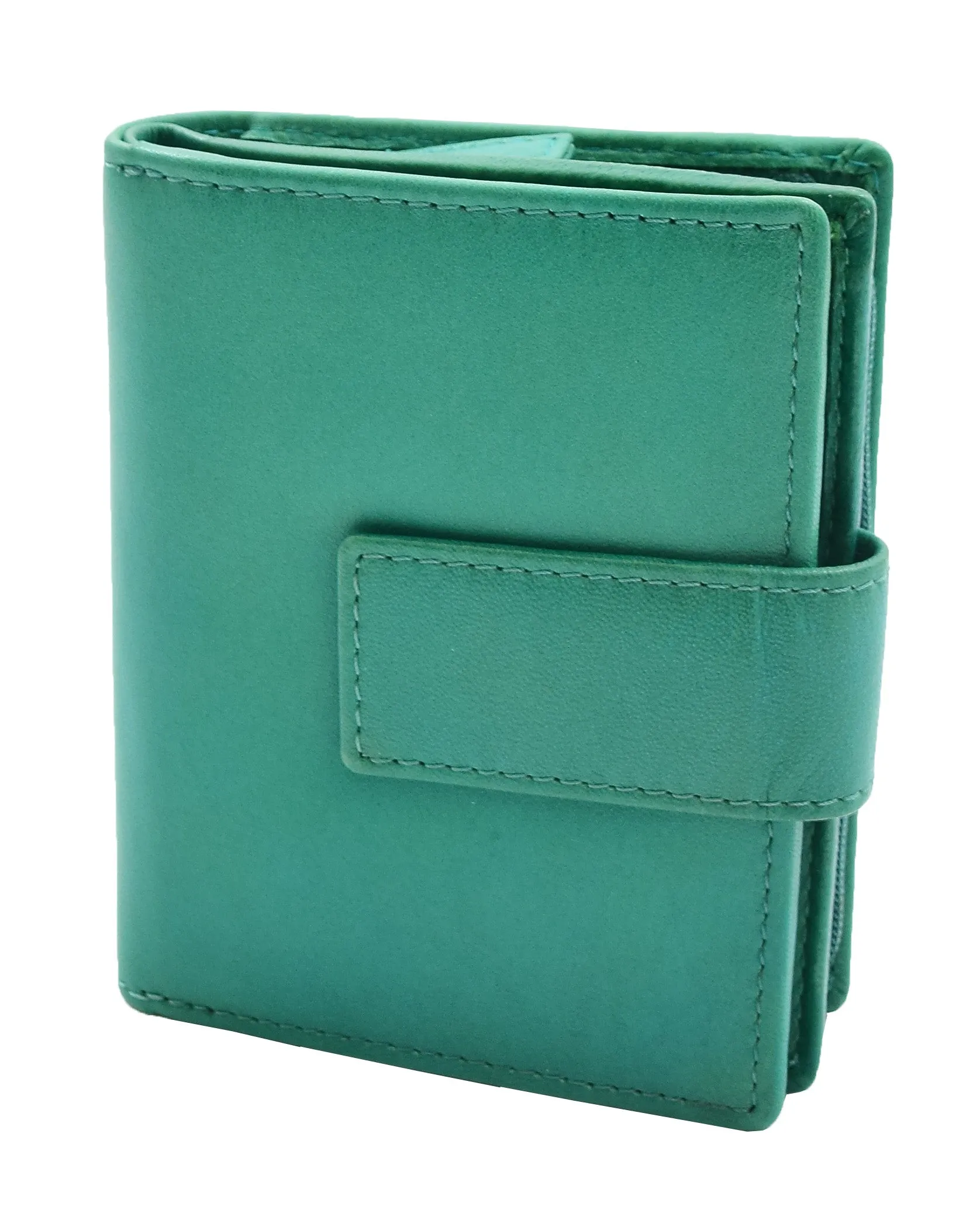DR447 Women's Leather Purse Booklet Style Wallet Green