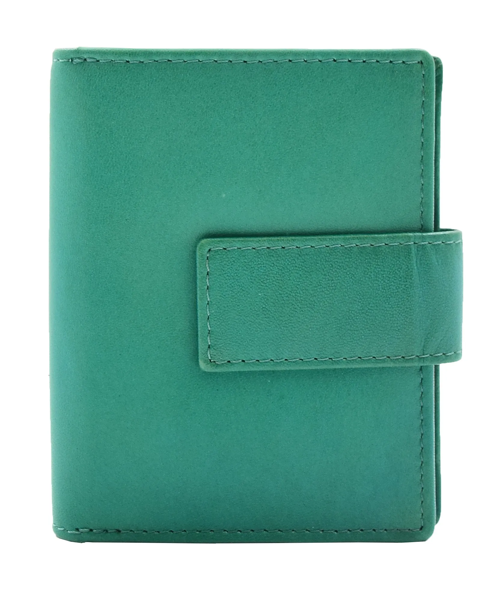 DR447 Women's Leather Purse Booklet Style Wallet Green