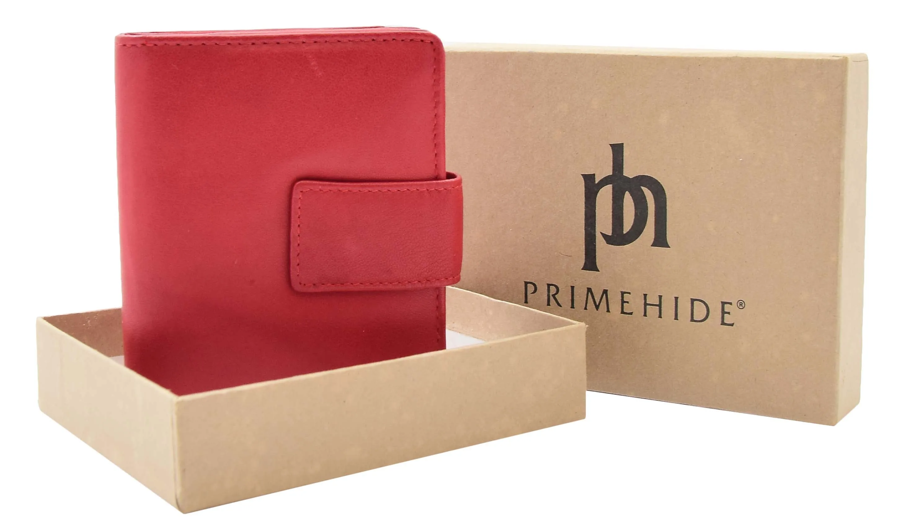 DR447 Women's Leather Purse Booklet Style Wallet Red