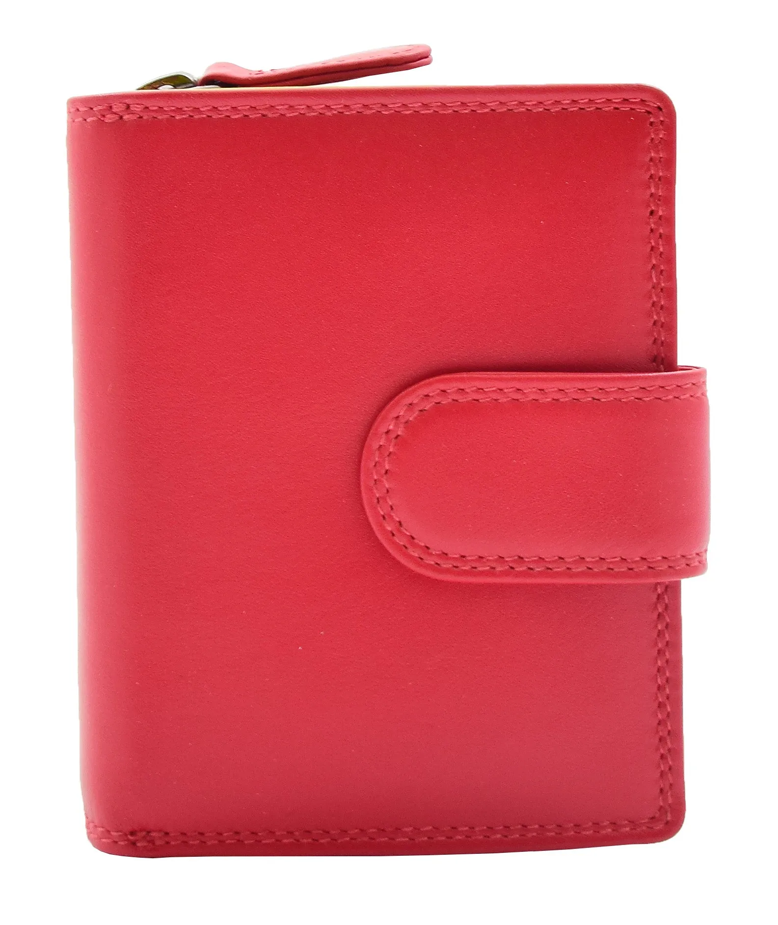 DR449 Women's Booklet Style Purse Leather Wallet Red
