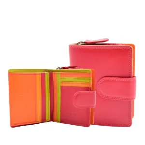 DR449 Women's Booklet Style Purse Leather Wallet Red