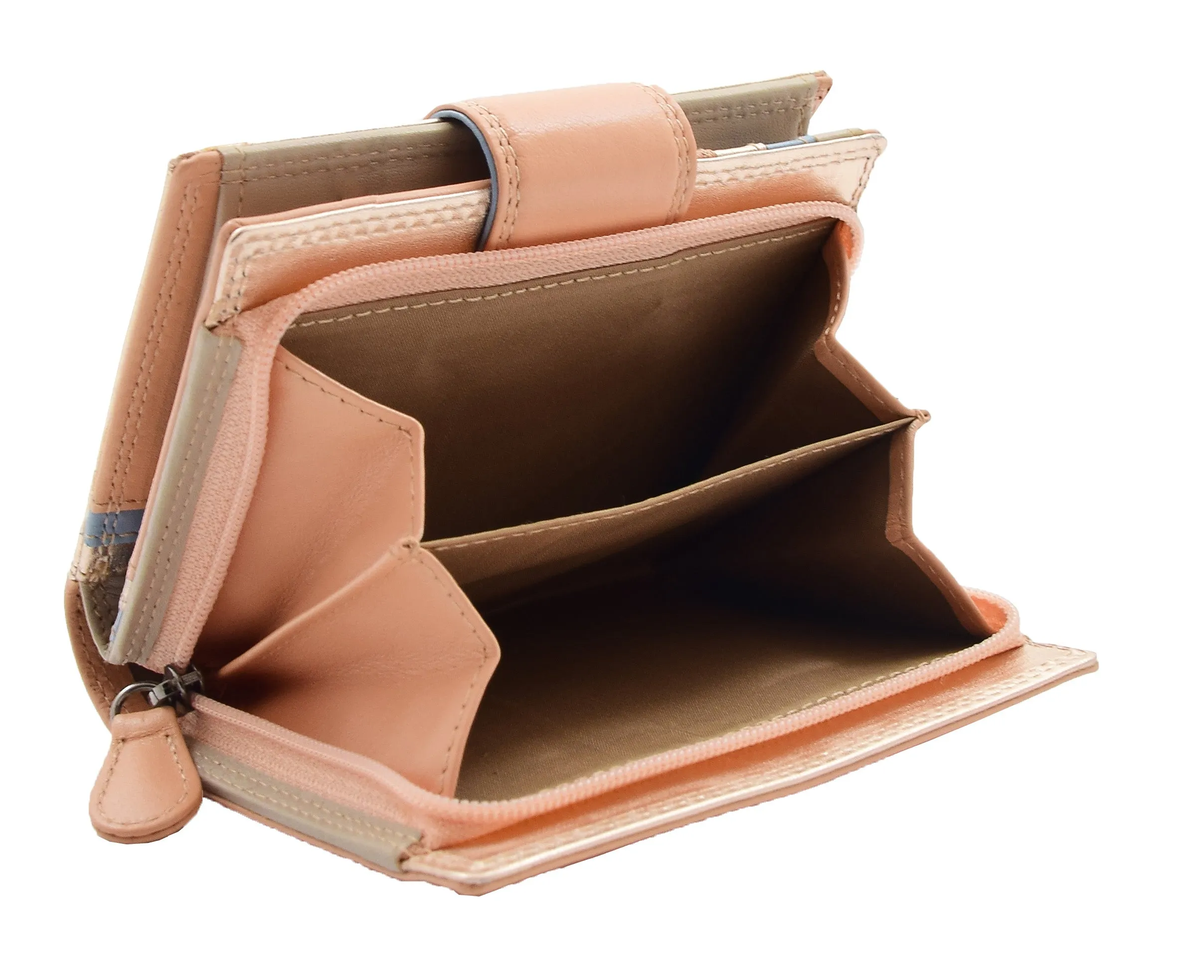 DR450 Women's Bifold Soft Leather Purse Rose Gold