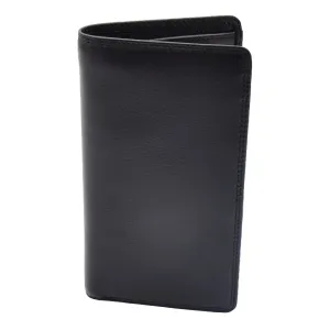 DR452 Real Leather Vertical Bifold Breast Wallet Black