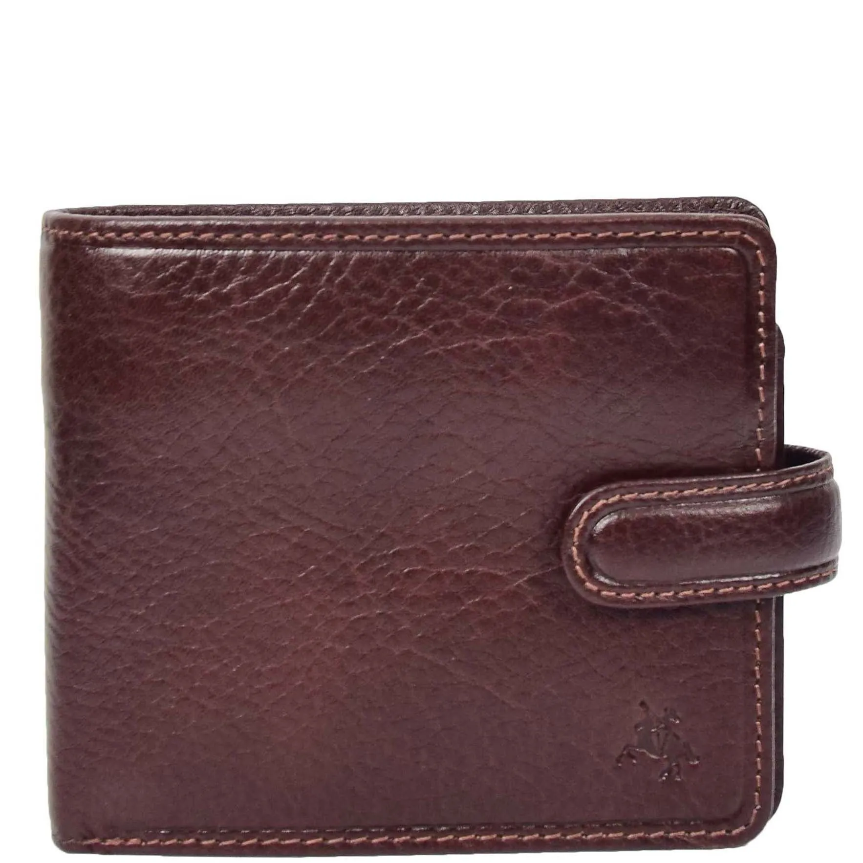 DR661 Men's Soft Tanned Leather Bi-Fold Wallet RFID Brown
