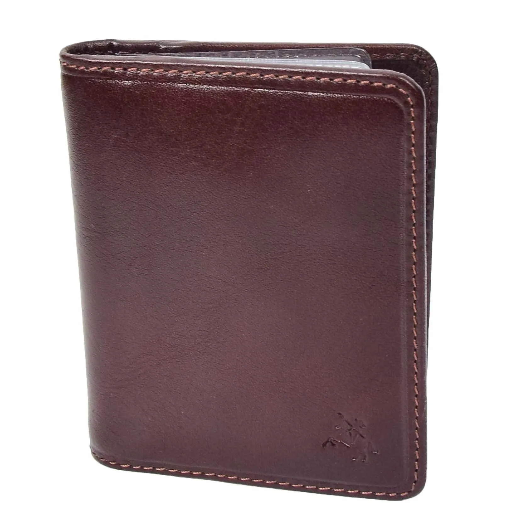DR665 Men's Slim Real Leather Wallet RFID Credit Cards Holder Brown