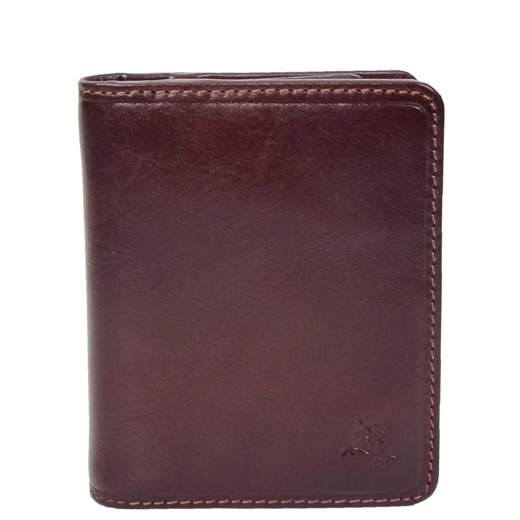 DR665 Men's Slim Real Leather Wallet RFID Credit Cards Holder Brown