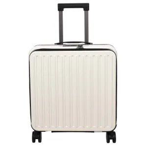 DR696 Four Wheeled Pilot Case Hard Shell Lightweight Cabin Bag White