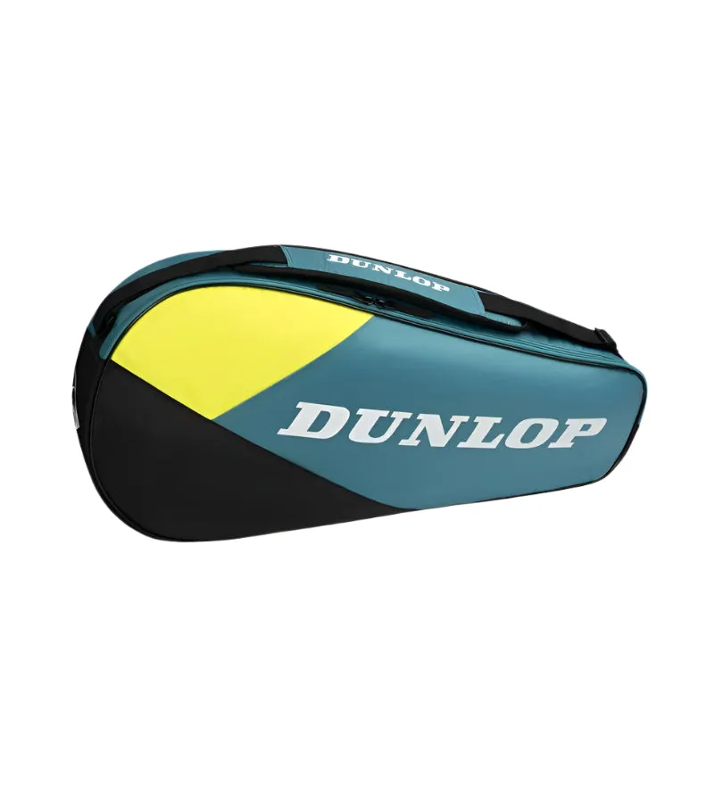 Dunlop SX Club 3 Racket Tennis Bag - Teal / Black / Yellow
