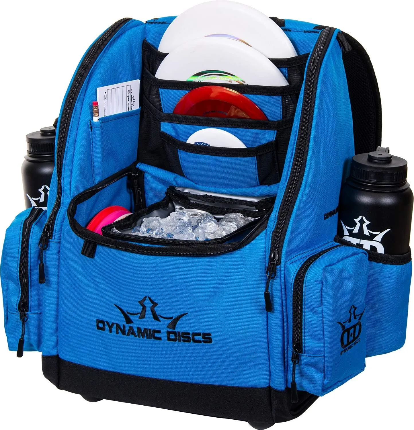 Dynamic Discs Commander Backpack Disc Golf Bag | 20 Disc Capacity | Two Deep Storage Pockets | Two Water Bottle Holders | Frisbee Disc Golf Backpack Bag