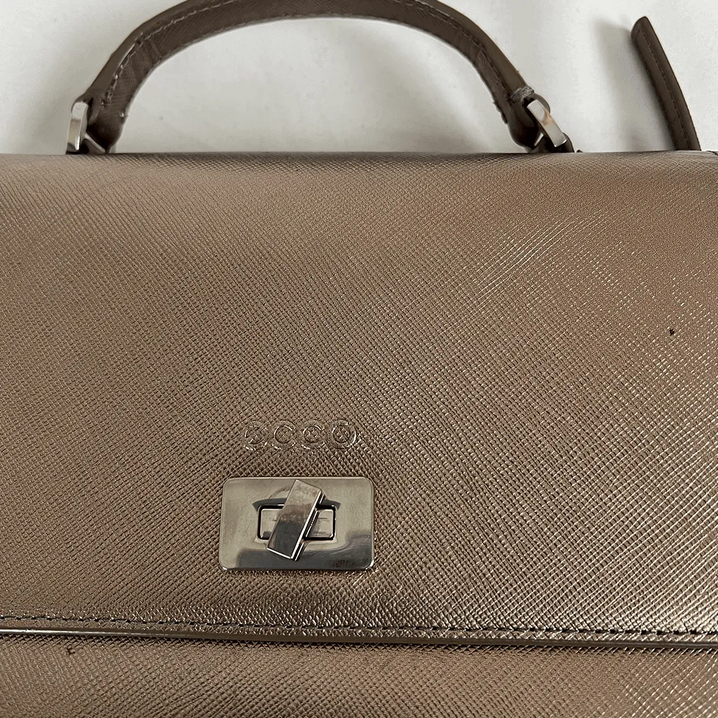 Ecco Metallic Bronze Handbag