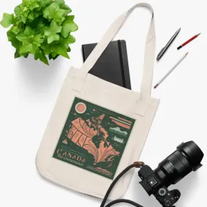 Eco Friendly Canada Day Canvas Tote with Canadian Flag