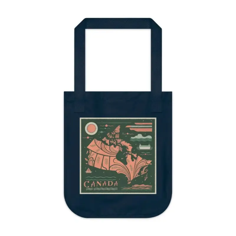 Eco Friendly Canada Day Canvas Tote with Canadian Flag