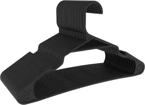 Eco-Friendly Slim Clothing Hangers for Light-Weight Clothes Made from 100% Recycled Post Consumer Plastic 60 Pcs