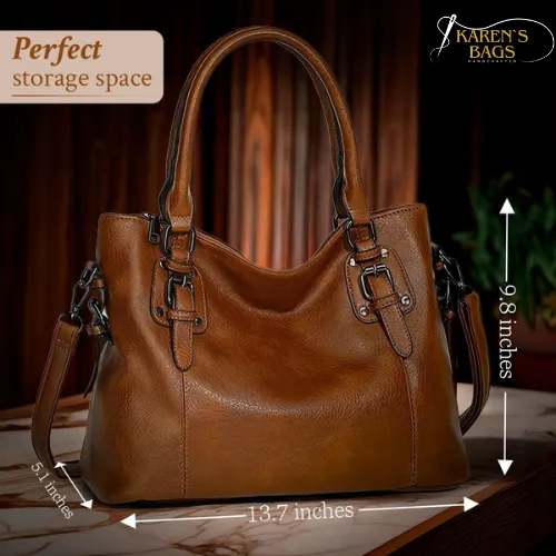 Elantra’s Heritage Bloom | Elegant Leather Shoulder Bag