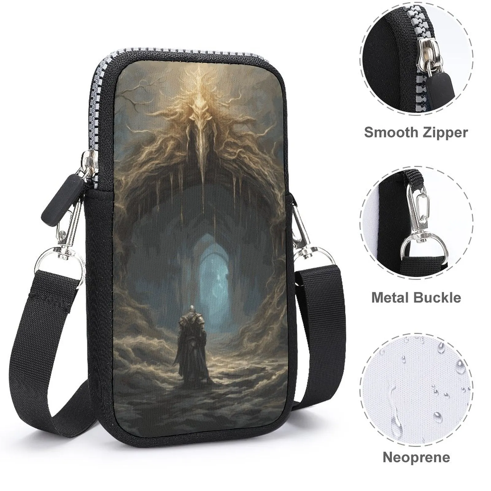 Elden Ring Warrior Cell Phone Crossbody Pouch, perfect gift for your gamer friend!