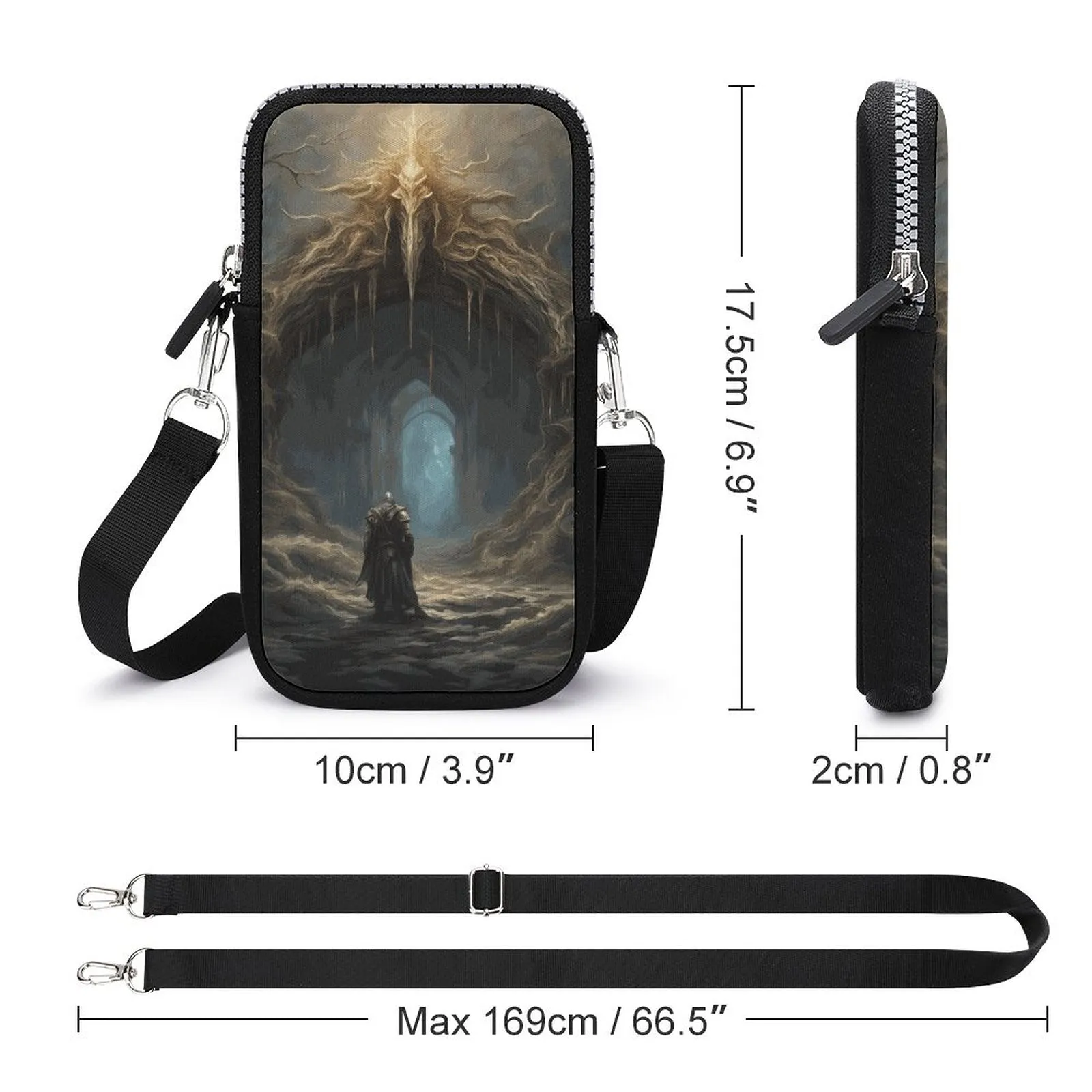 Elden Ring Warrior Cell Phone Crossbody Pouch, perfect gift for your gamer friend!