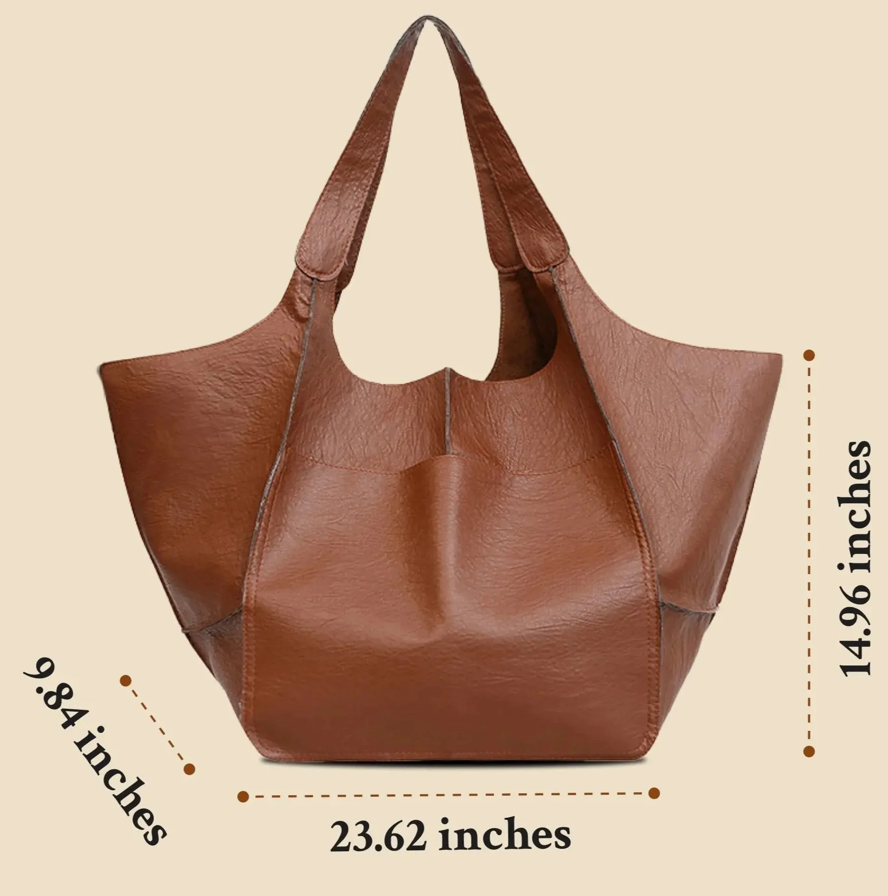 Elize - Vintage Leather Shopper Bag