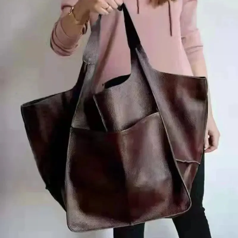 Elize - Vintage Leather Shopper Bag