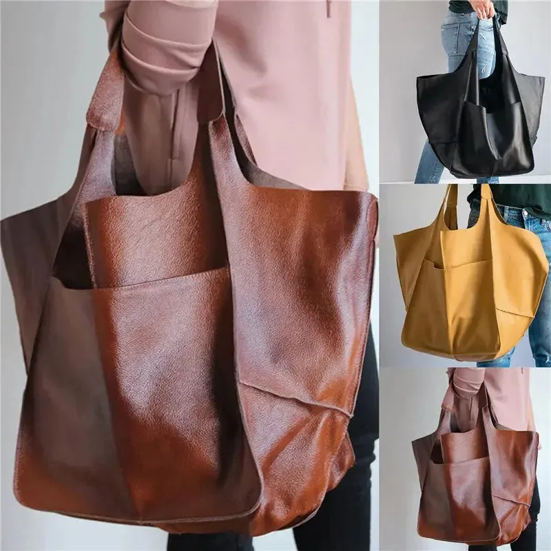 Elize - Vintage Leather Shopper Bag