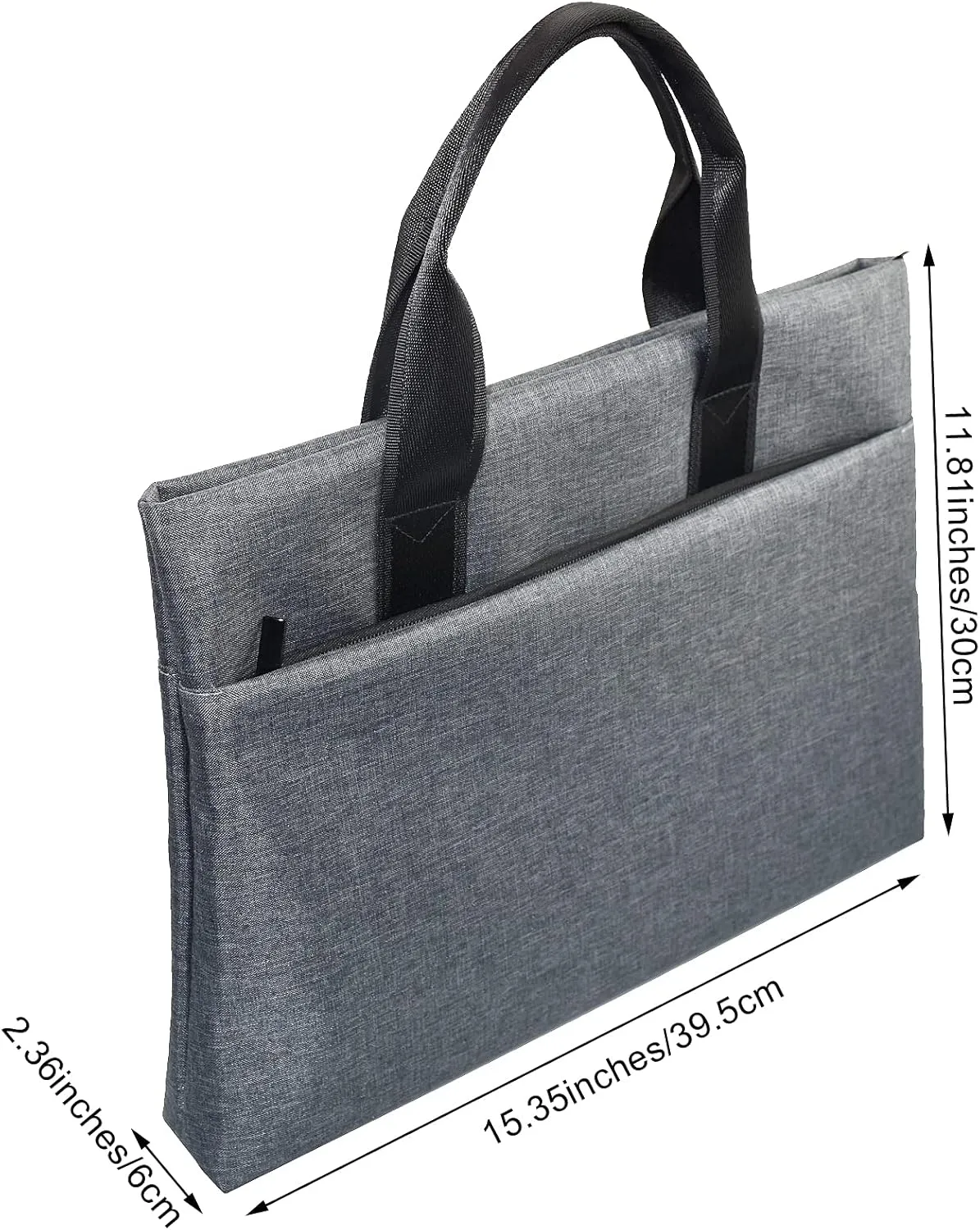 enyuwlcm Oxford Document Bag with Handle and Meeting Office School Organizer Handbag Briefcase for Carrying Paper Files 1 Pack Gray