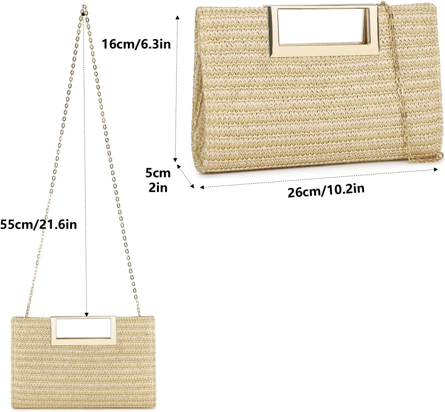 Evening Clutch Purses for Women Formal Party Clutch Bags Cocktail Prom Fashion PU Leather Shoulder Handbags